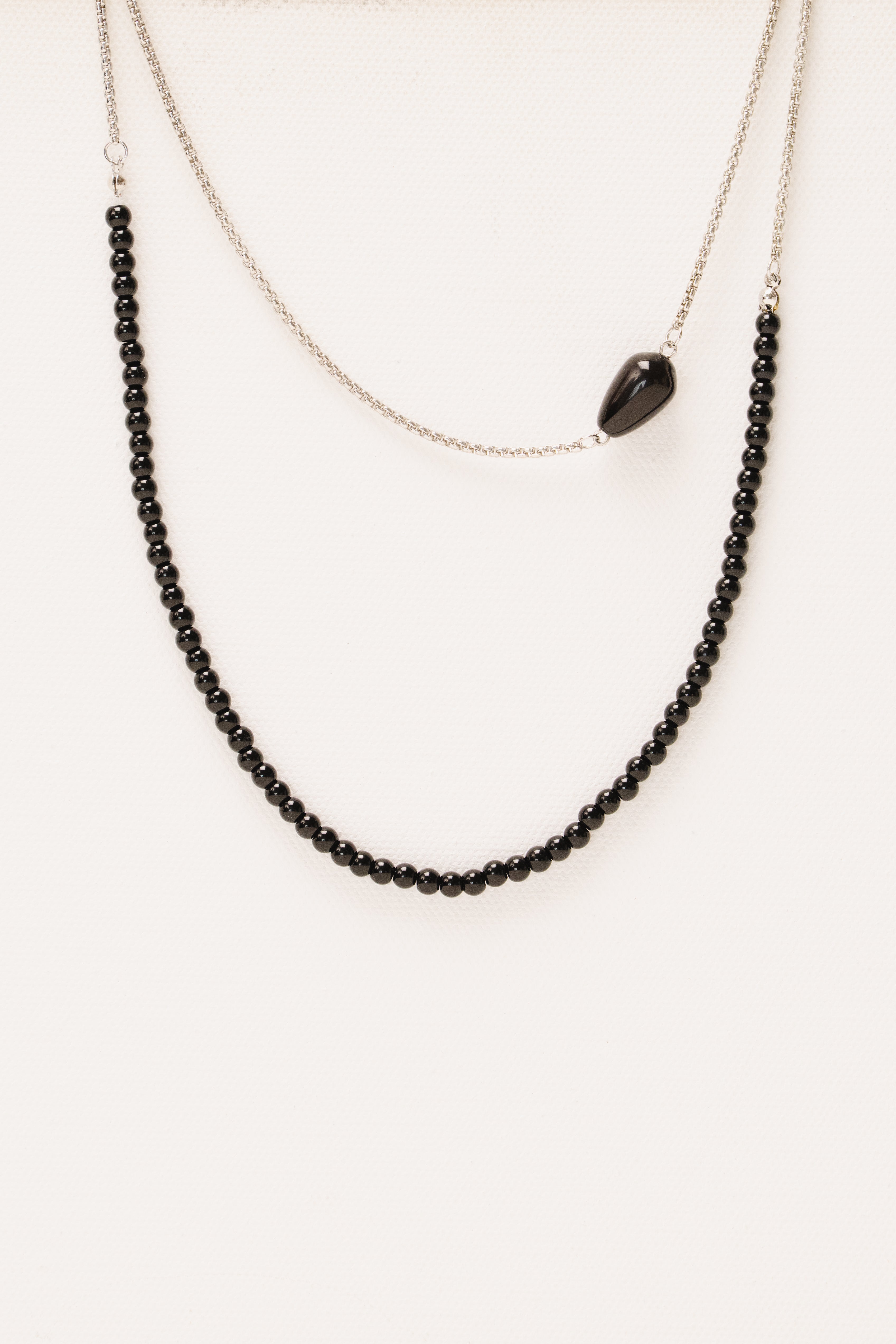 WES x GUNG x SO | [Gung] Flow Long Layer SIlver Necklace