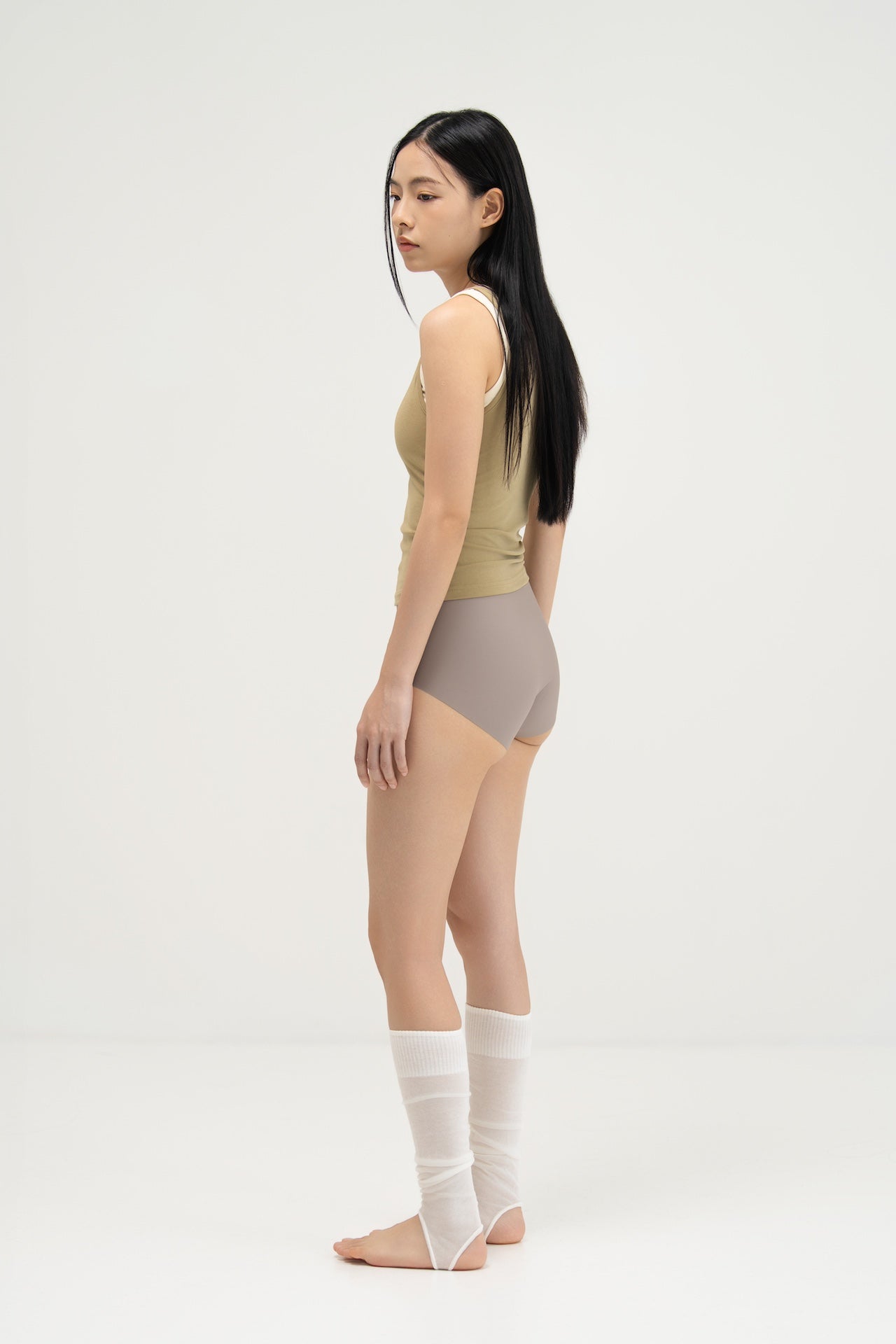 WES x SO | Two Piece Tank Bra Top (Khaki / Cream)