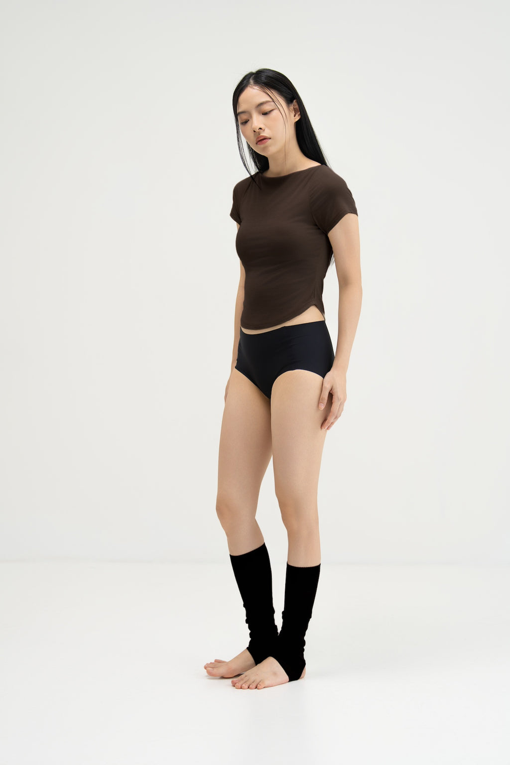 WES x SO | Baby Tee Bra Top (Brown)