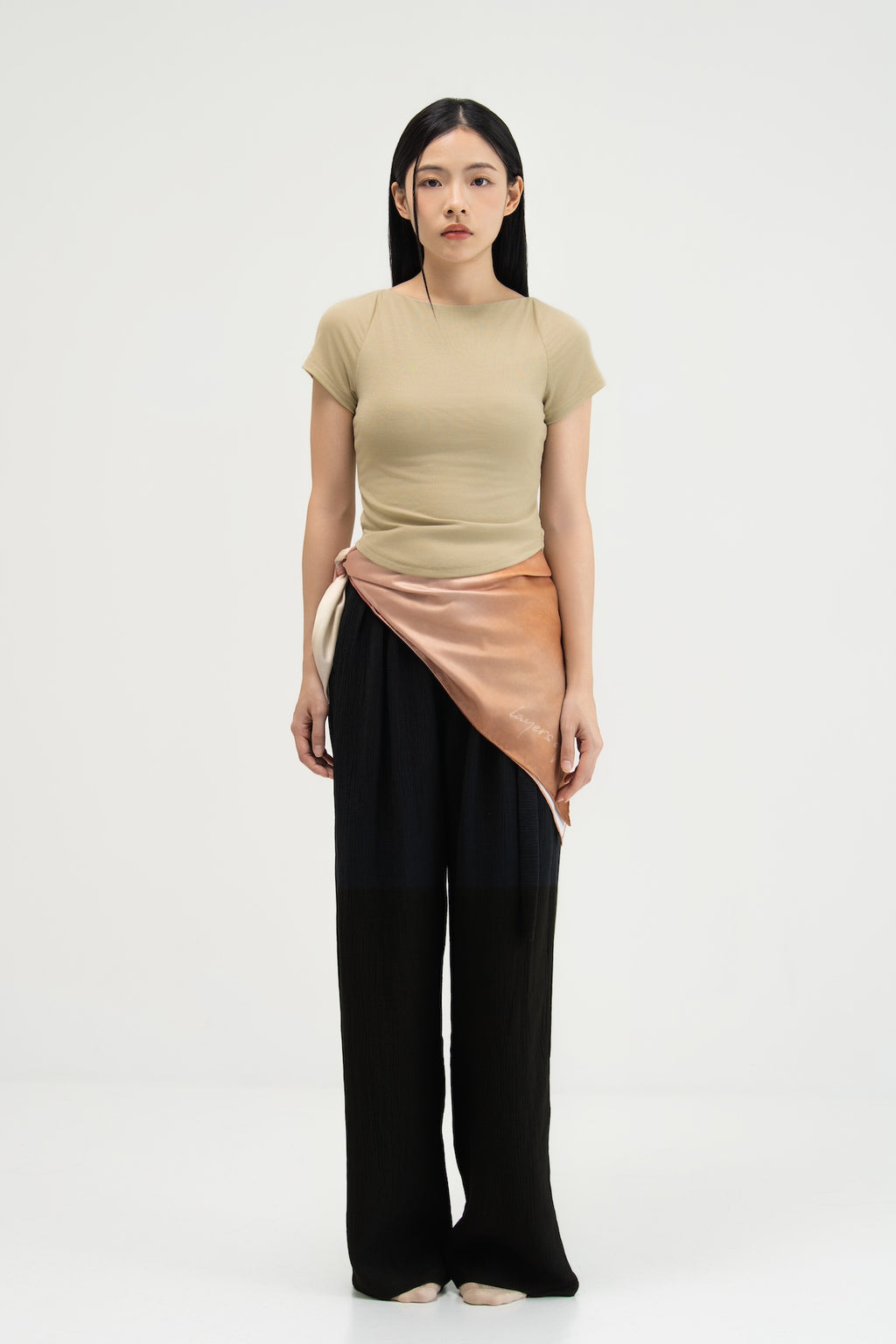 WES x SO | Baby Tee Bra Top (Khaki)