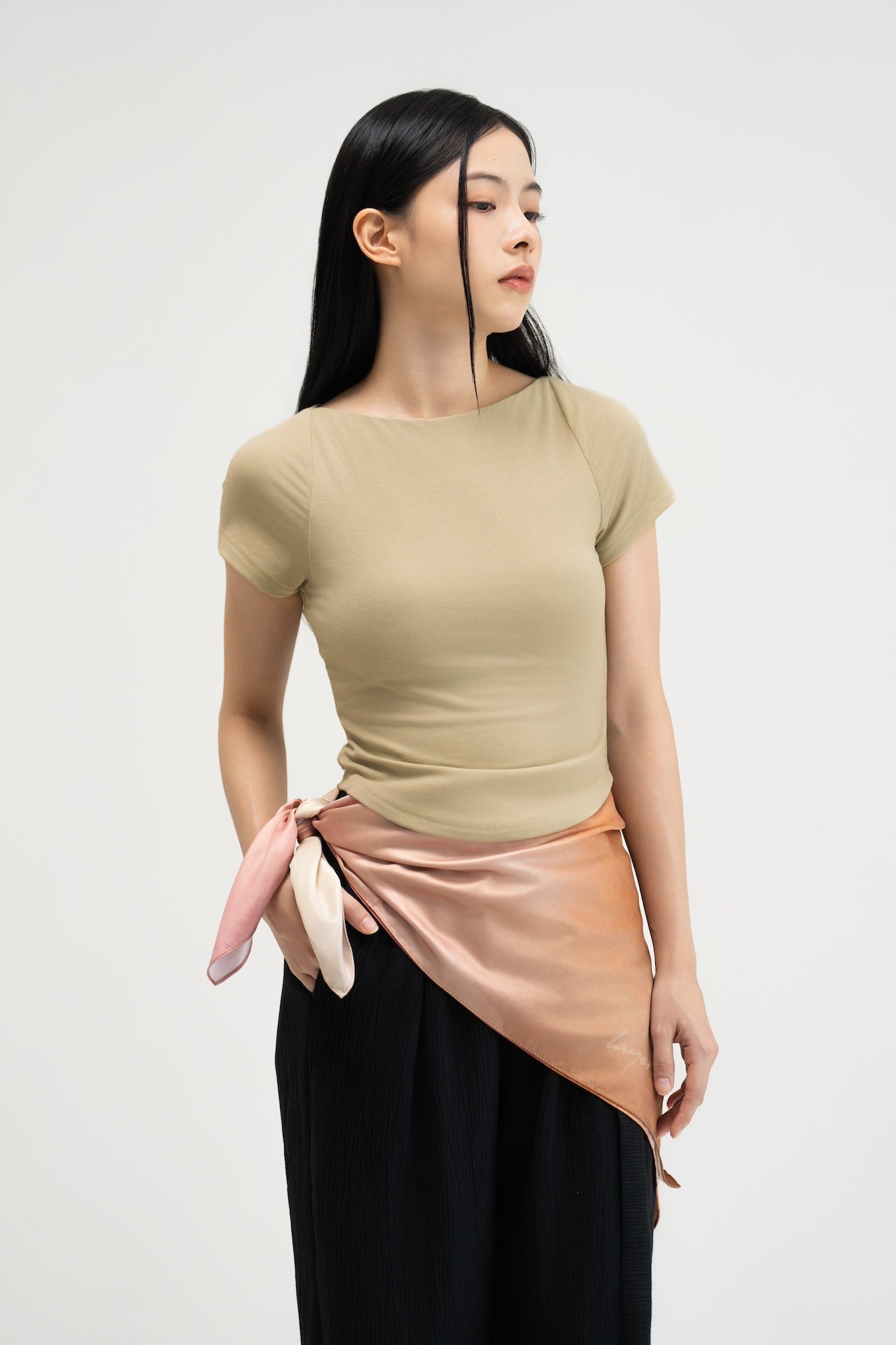 WES x SO | Baby Tee Bra Top (Khaki)