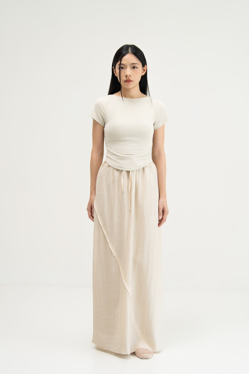 WES x SO | Baby Tee Bra Top (Cream)