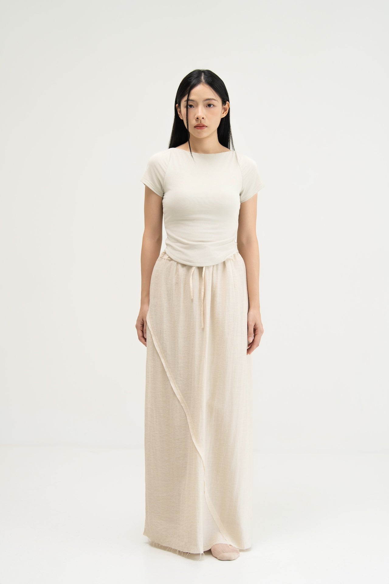 WES x SO | Baby Tee Bra Top (Cream)