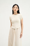WES x SO | Baby Tee Bra Top (Cream)