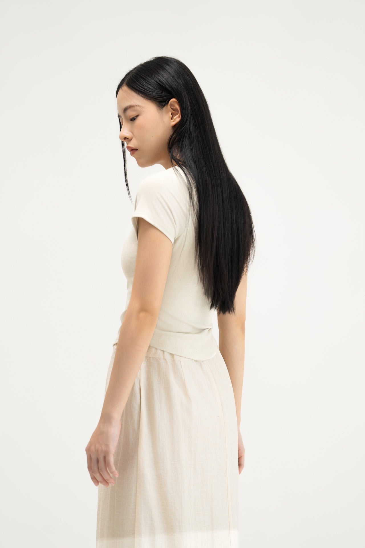 WES x SO | Baby Tee Bra Top (Cream)