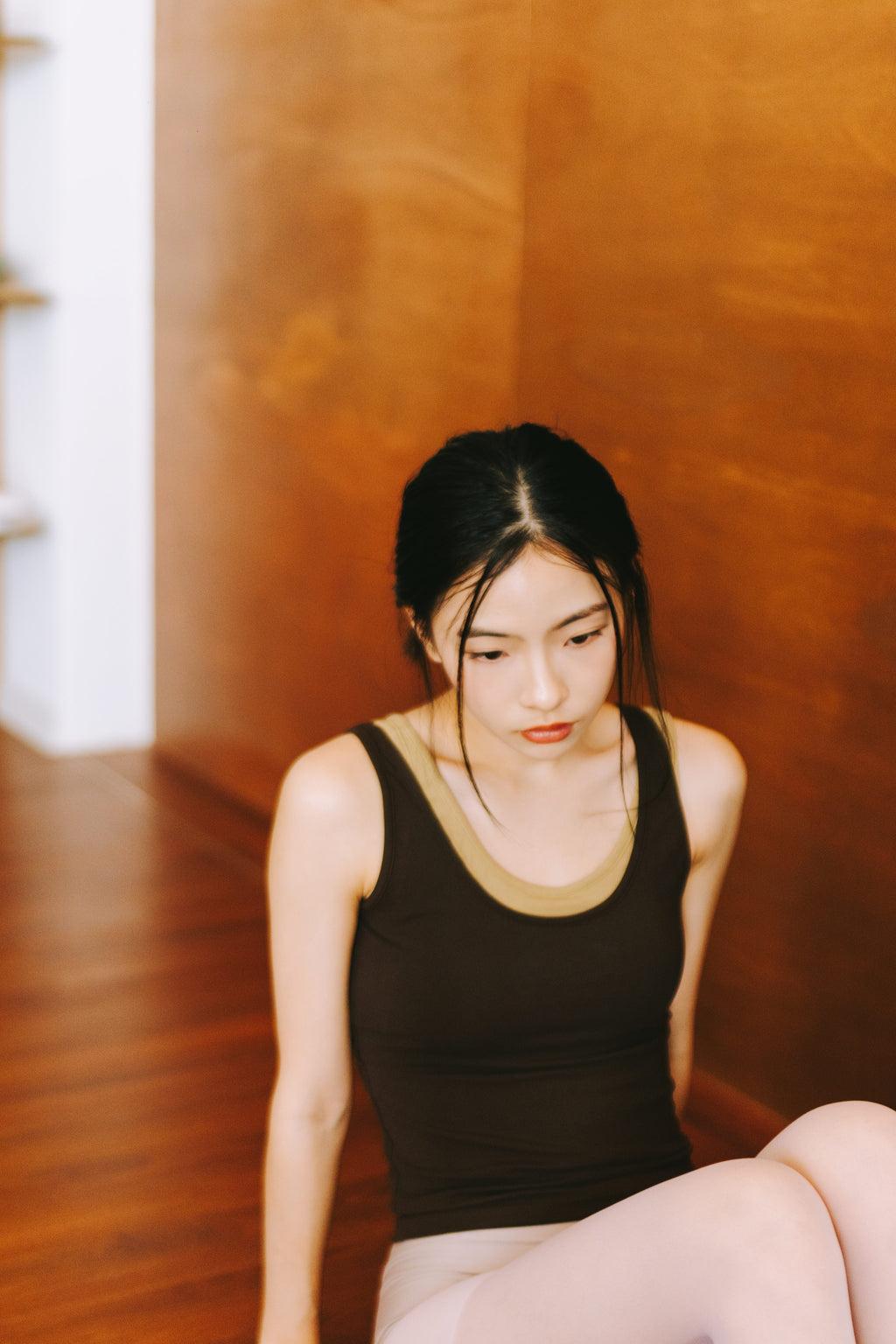 WES x SO | Two Piece Tank Bra Top (Brown / Khaki)