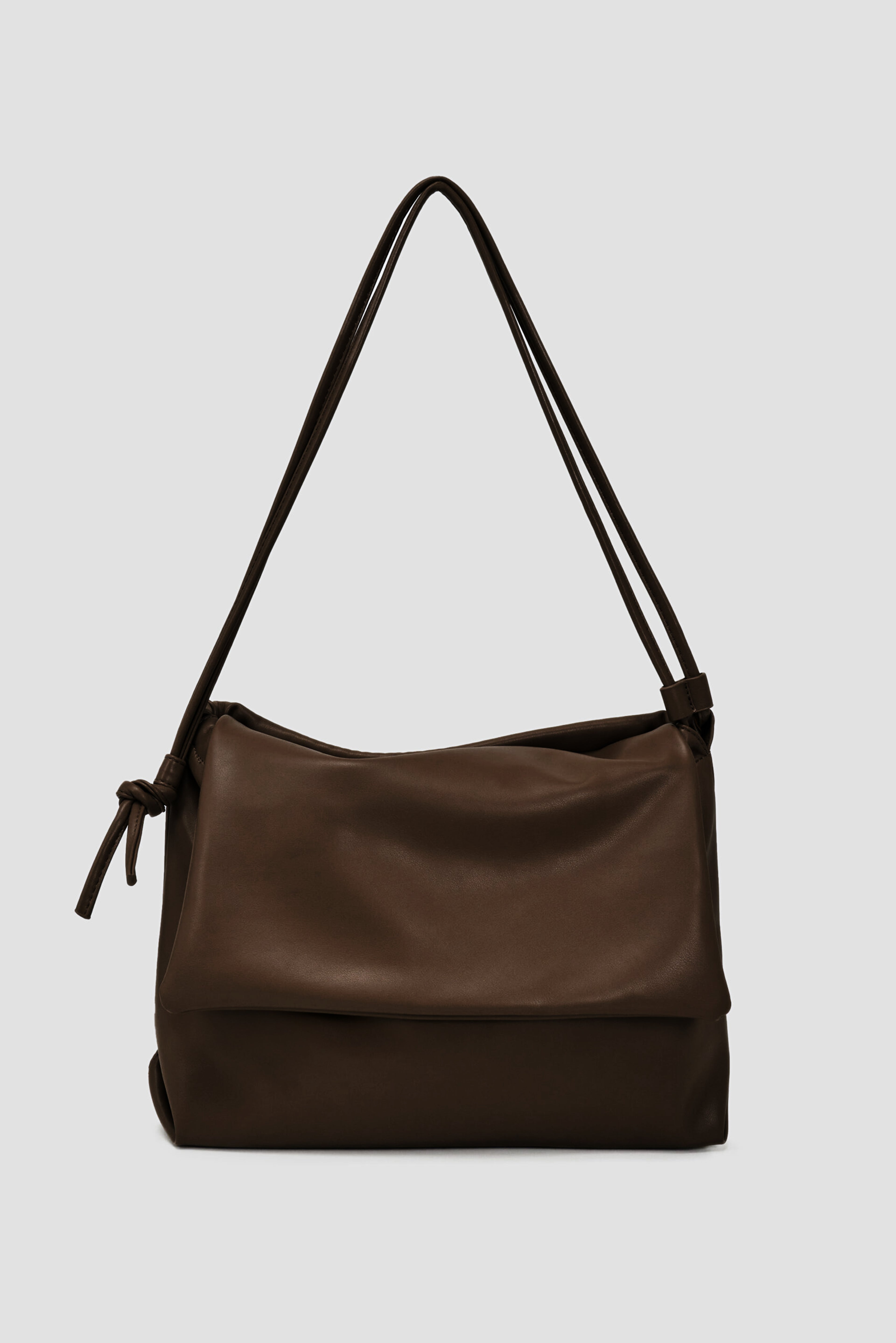 Double Strap Envelope Leather Bag (Espresso)