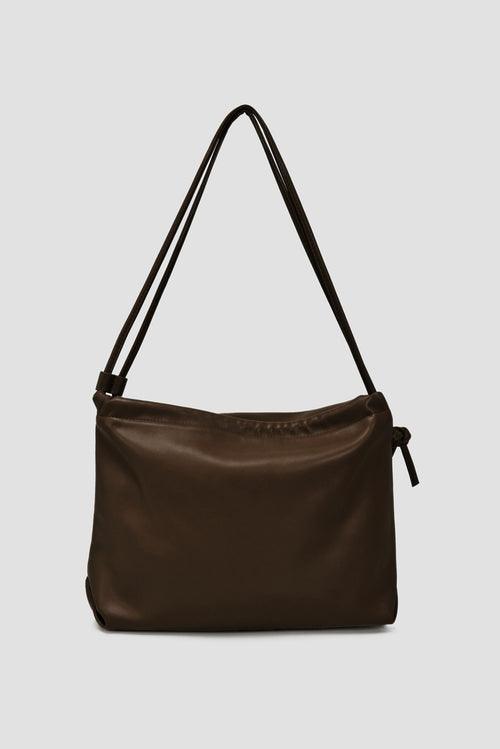 Double Strap Envelope Leather Bag (Espresso)
