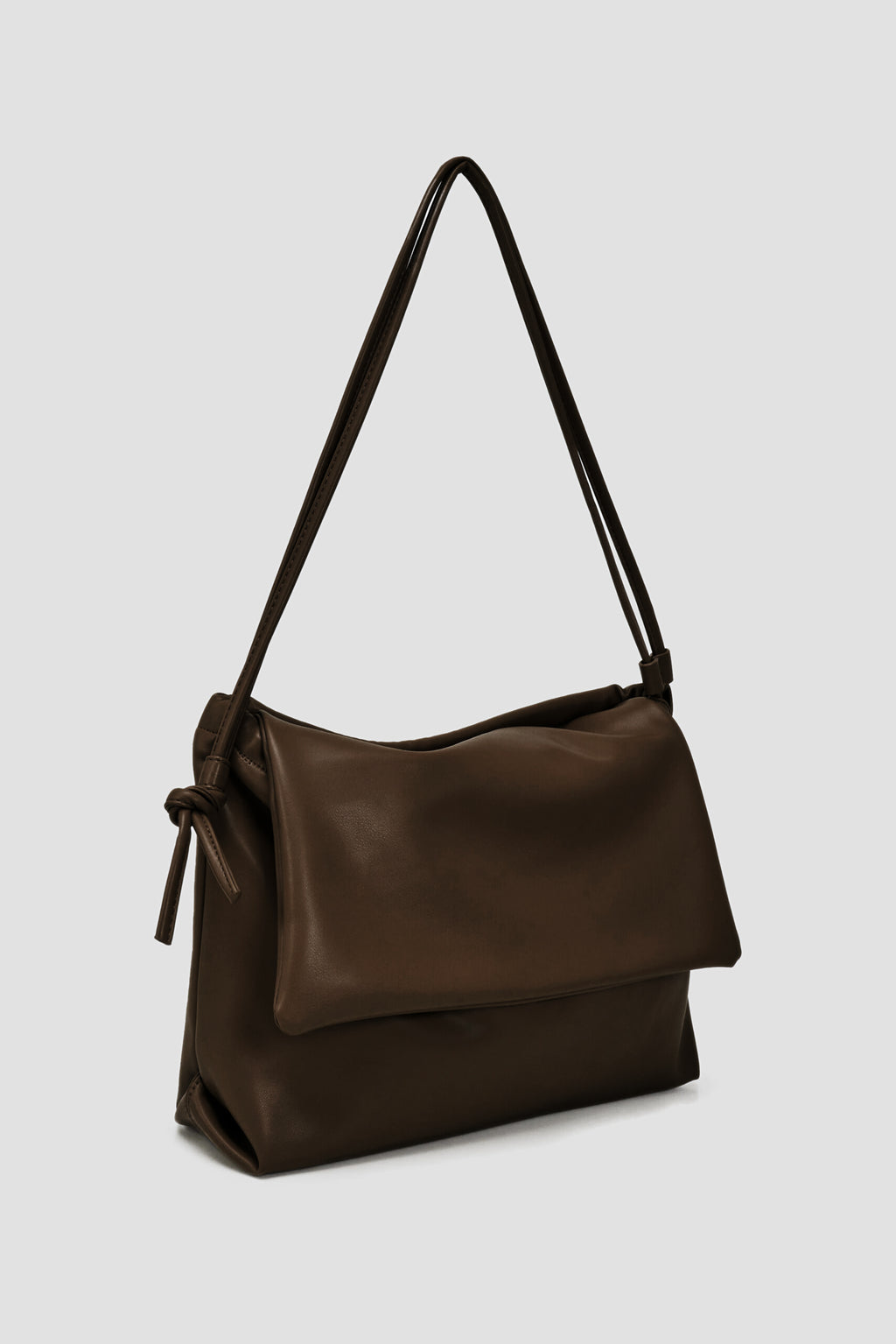 Double Strap Envelope Leather Bag (Espresso)