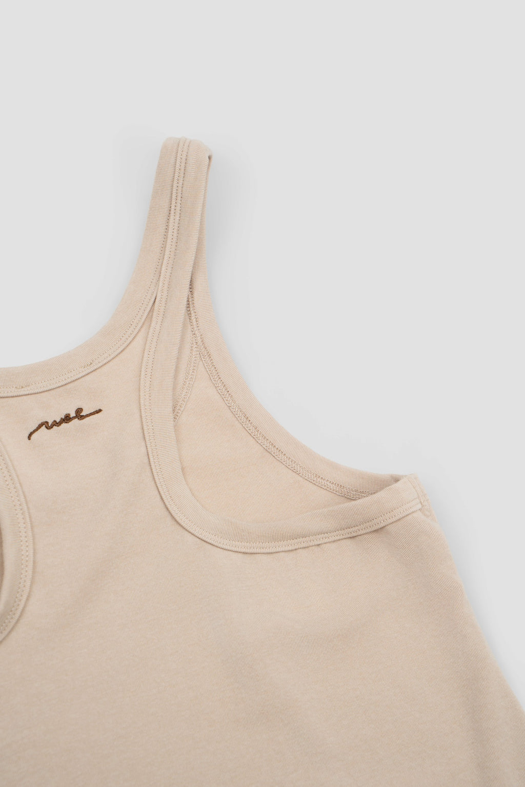 Drift Knit Y-Back Tank Top (Beige)
