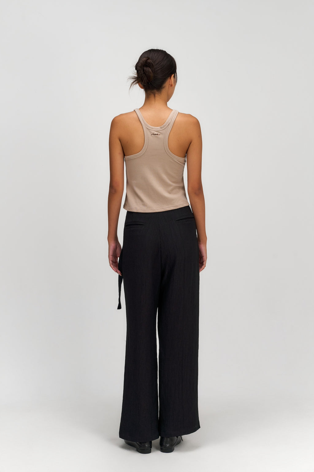 Drift Knit Y-Back Tank Top (Beige)