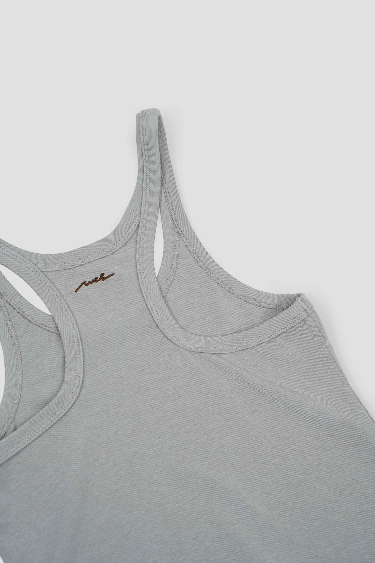Drift Knit Y-Back Tank Top (Blue Grey)
