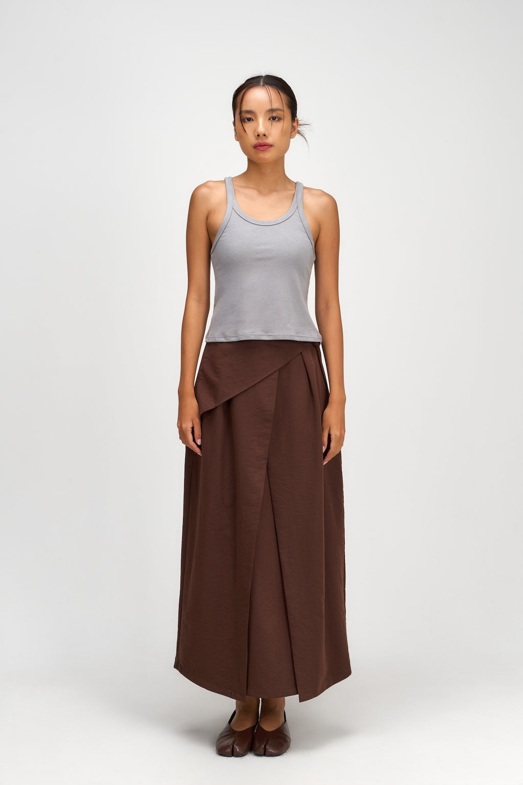 Drift Knit Y-Back Tank Top (Blue Grey)
