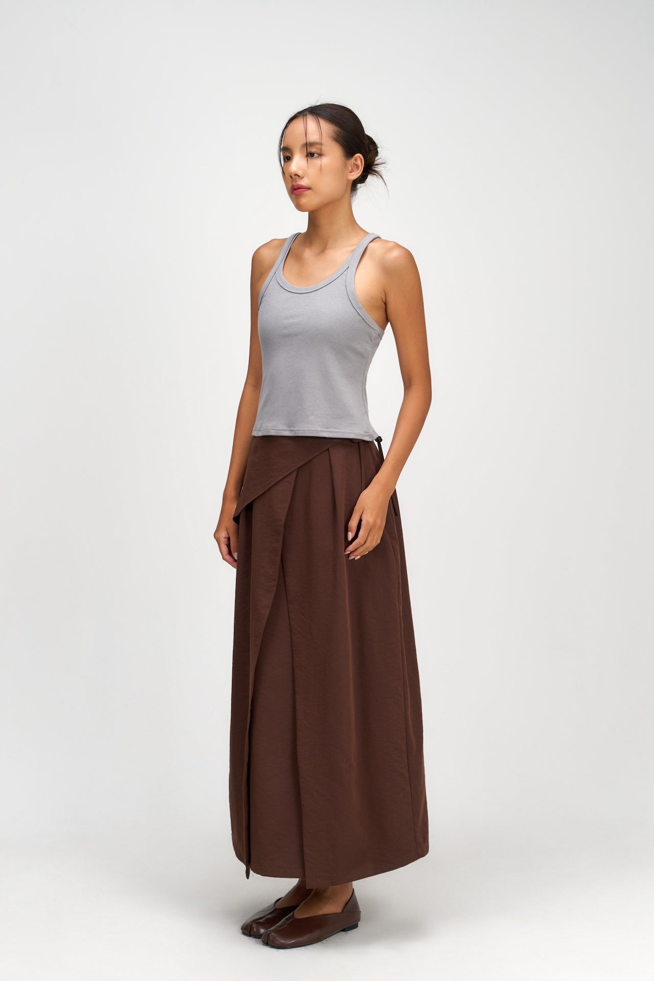 Drift Knit Y-Back Tank Top (Blue Grey)