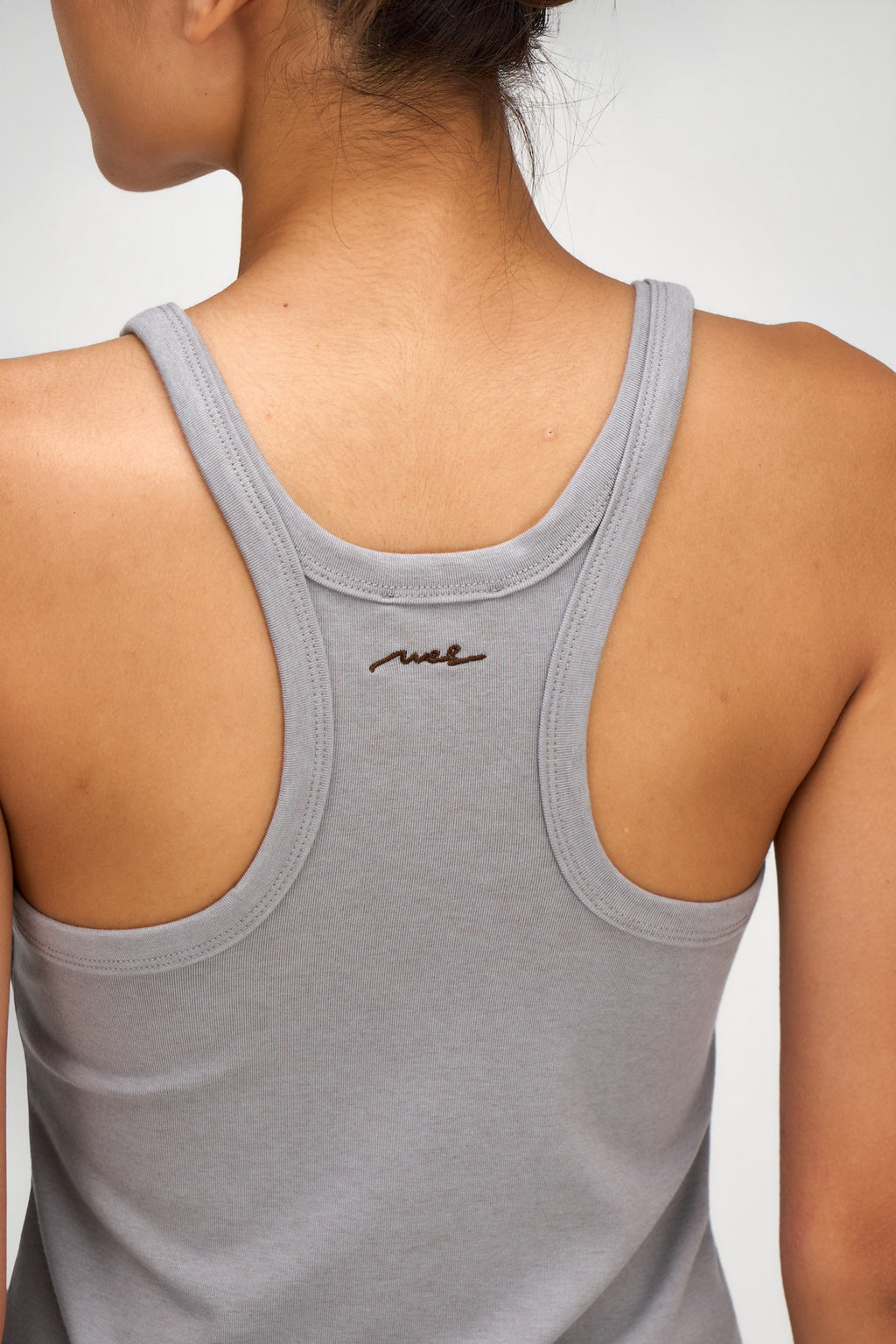 Drift Knit Y-Back Tank Top (Blue Grey)