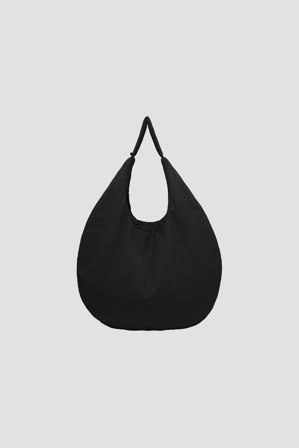 Medium Egg Nylon Tote (Black)
