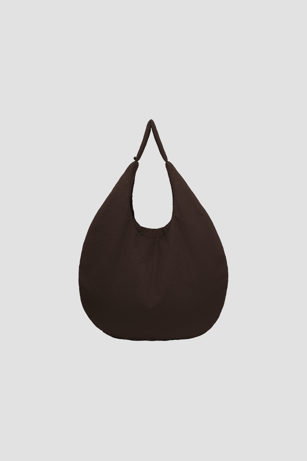 Medium Egg Nylon Tote (Brown)