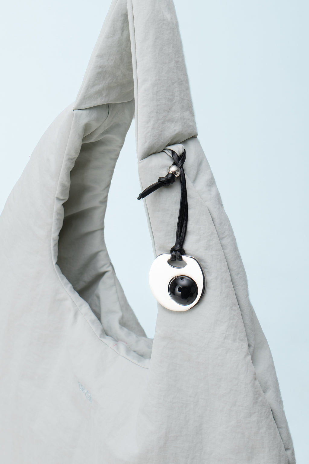 Large Egg Nylon Tote (Ice Blue)