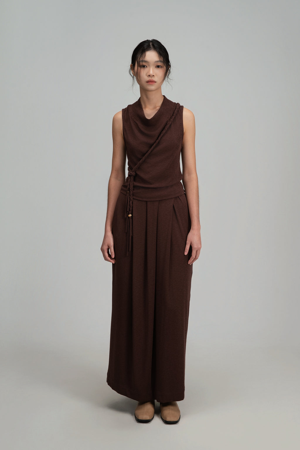 Snow Knit Braided Belt