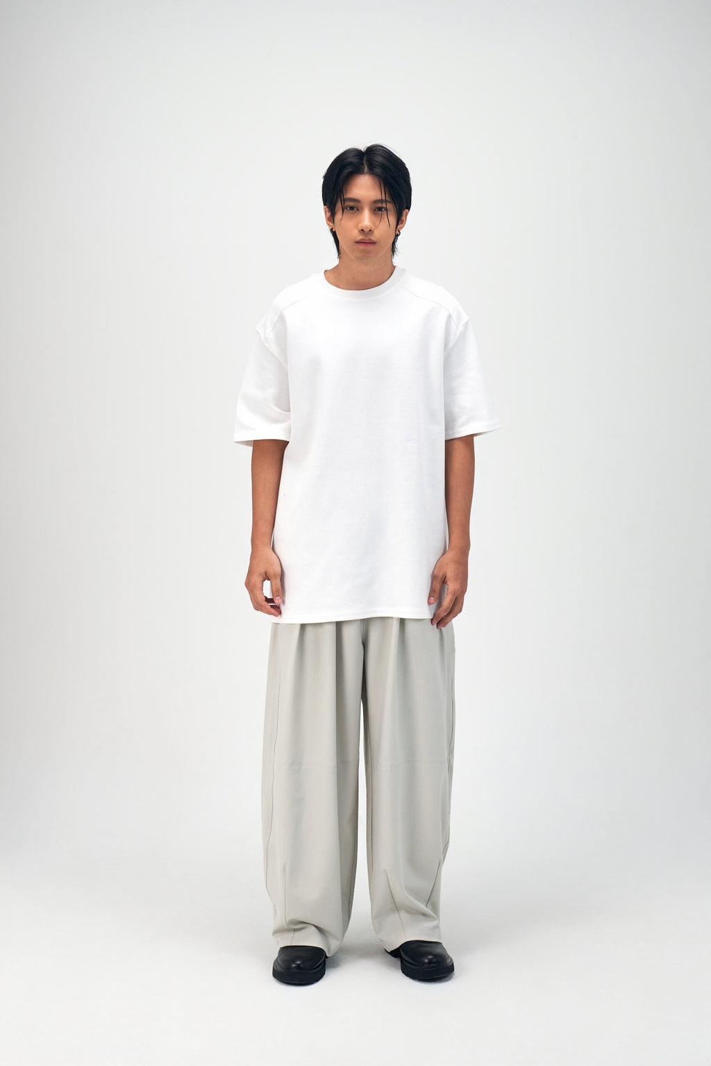 Gender Neutral Cocoon Trousers (Poly / New Oat)