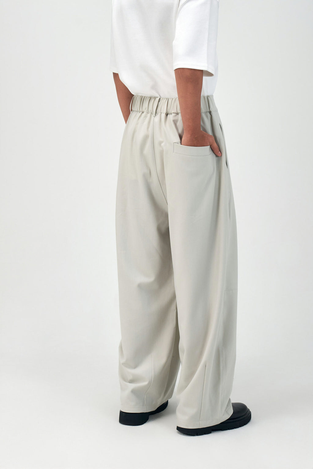 Gender Neutral Cocoon Trousers (Poly / New Oat)