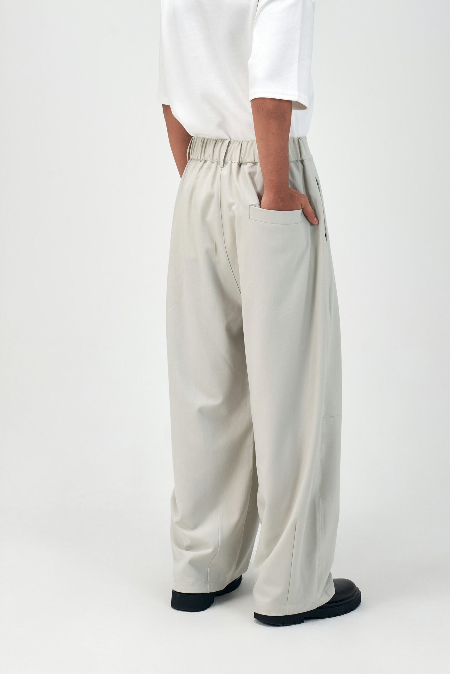 Gender Neutral Cocoon Trousers (Poly / New Oat)