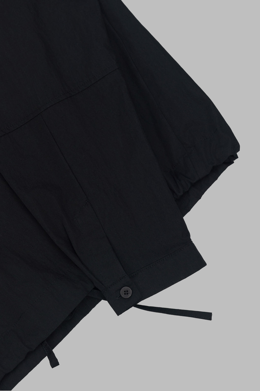 Gender Neutral Skipper Collar Long Sleeve Shirt (Black)