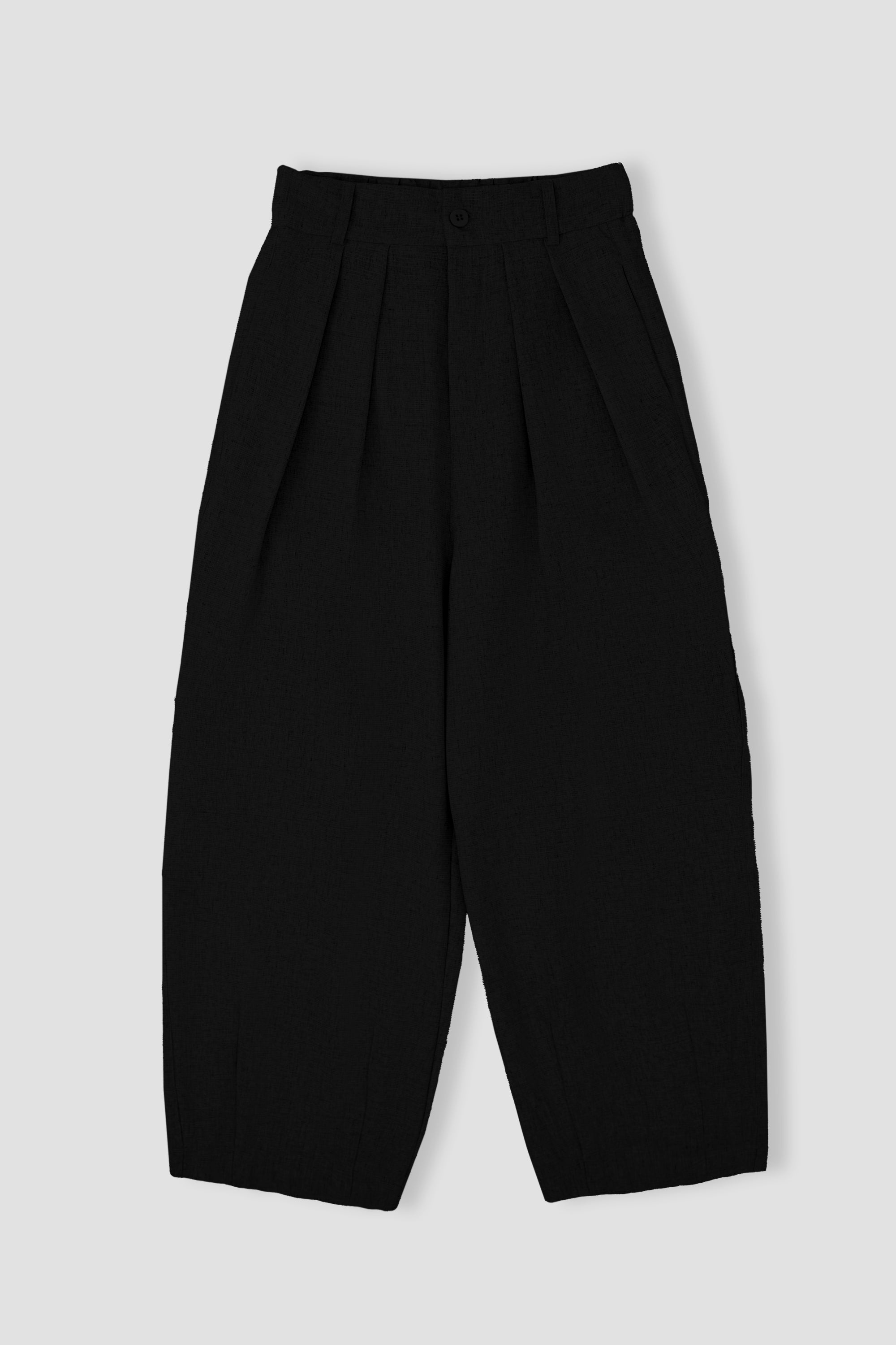 Gender Neutral Cocoon Trousers (Poly Waffle / Black)