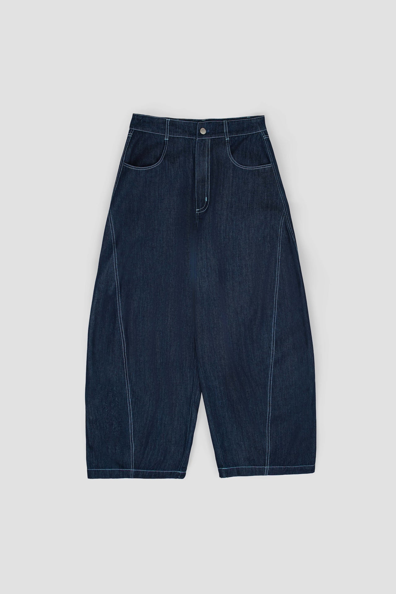 Gender Neutral Curved Leg Denim 2.0 (Dark Navy)