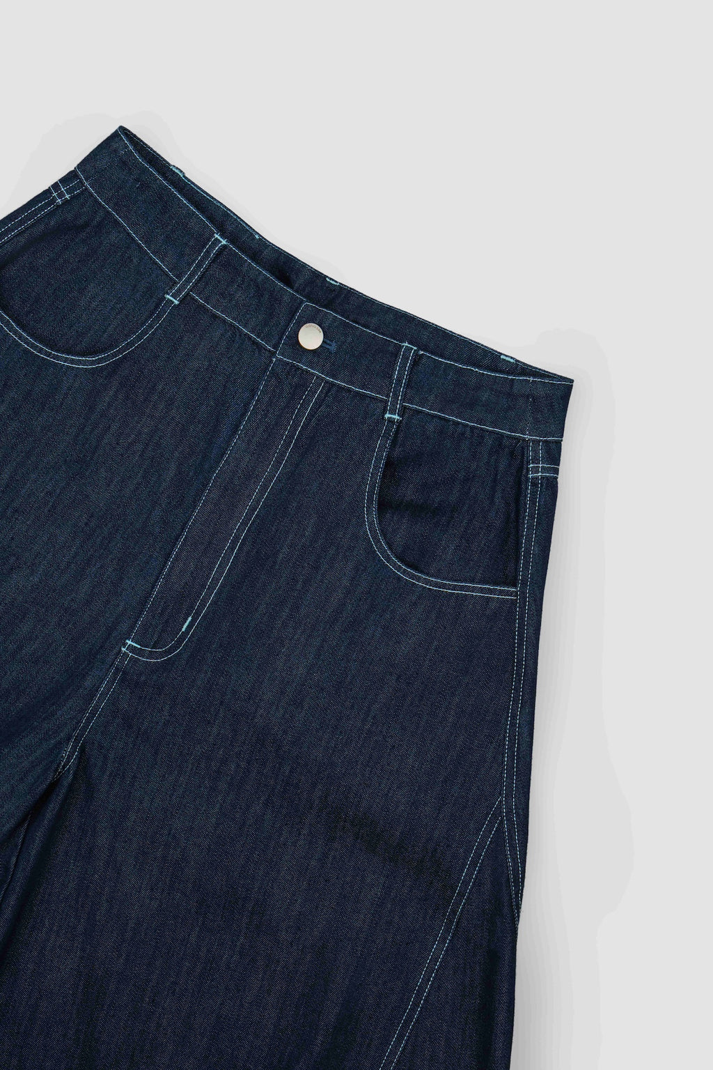 Gender Neutral Curved Leg Denim 2.0 (Dark Navy)