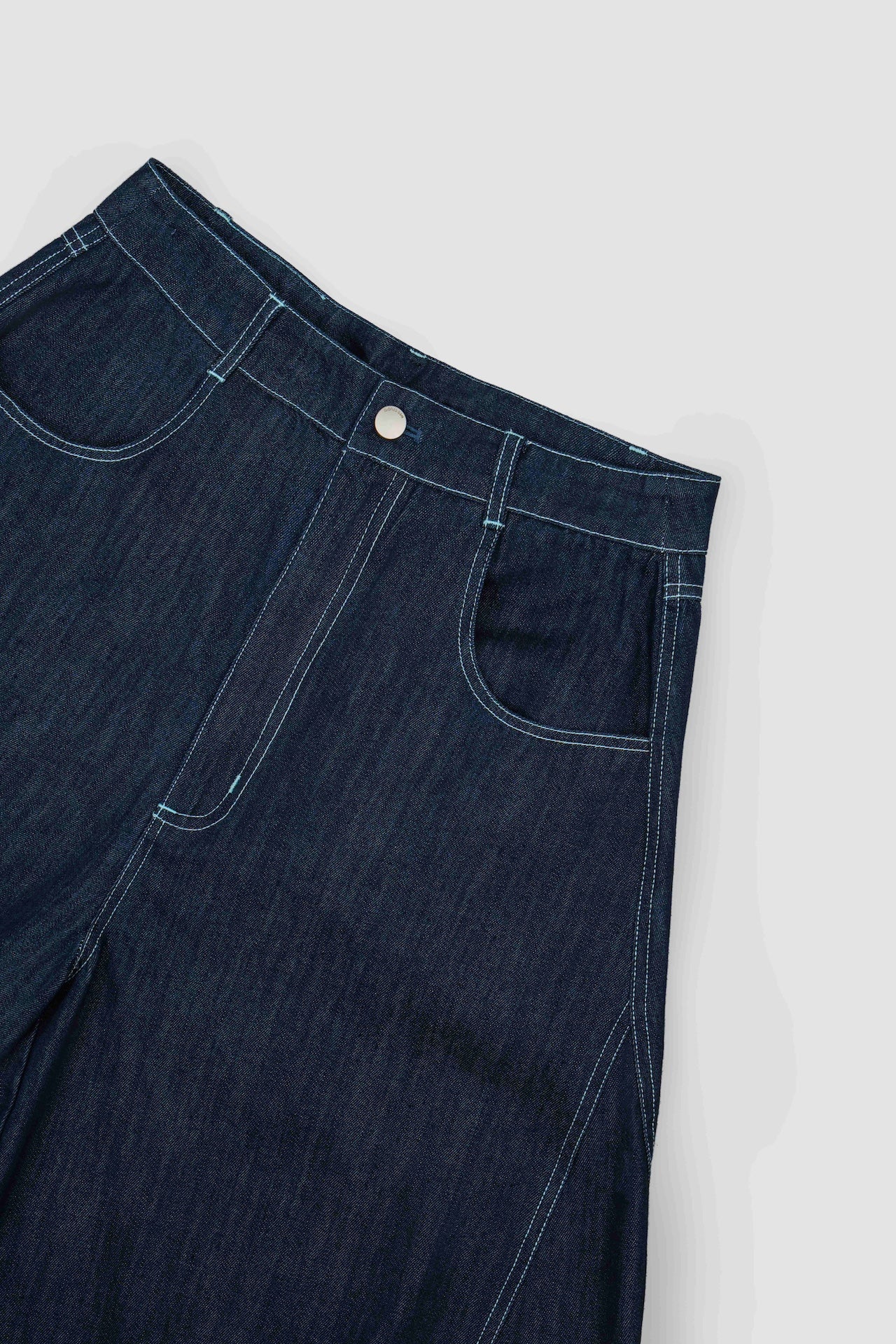 Gender Neutral Curved Leg Denim 2.0 (Dark Navy)