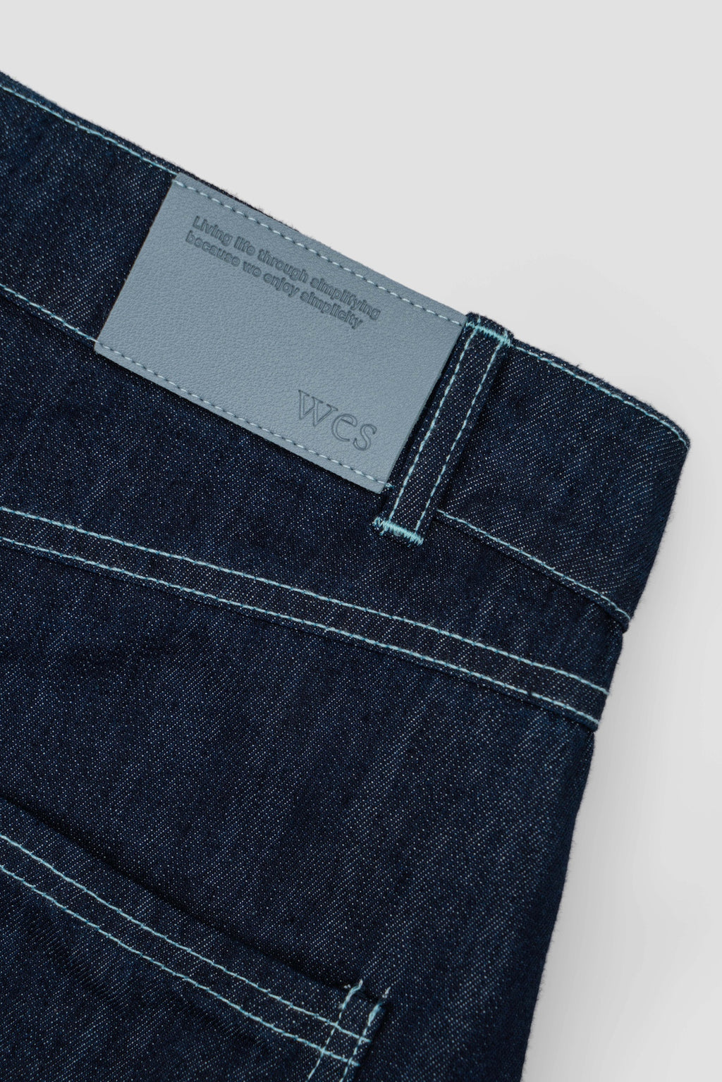 Gender Neutral Curved Leg Denim 2.0 (Dark Navy)