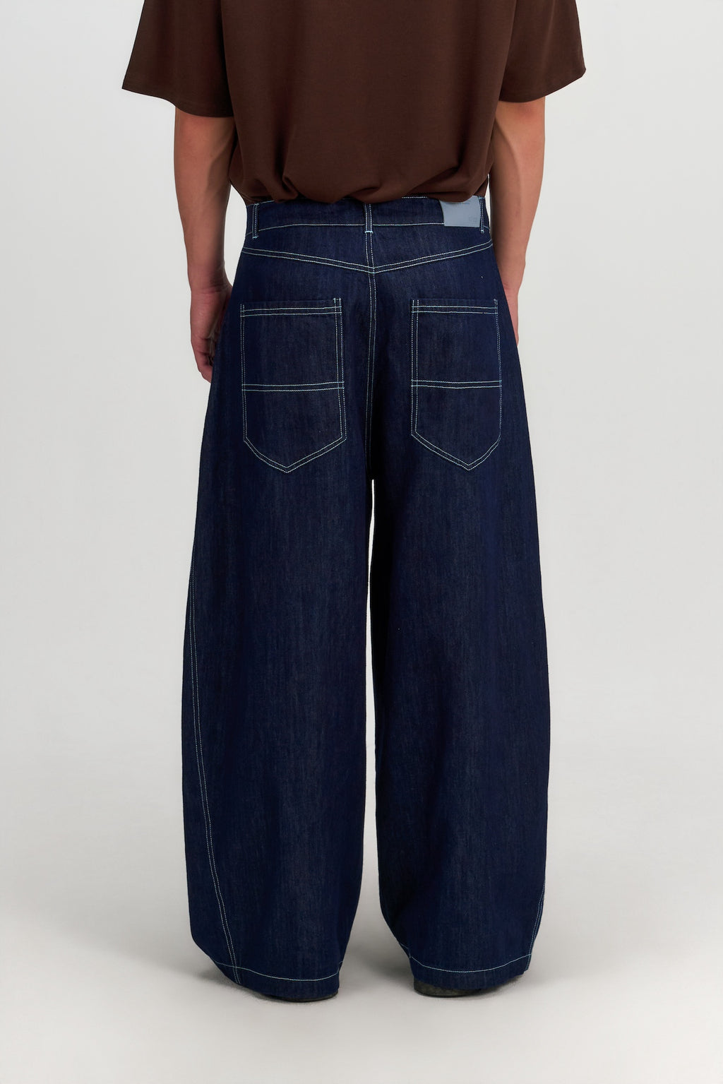 Gender Neutral Curved Leg Denim 2.0 (Dark Navy)