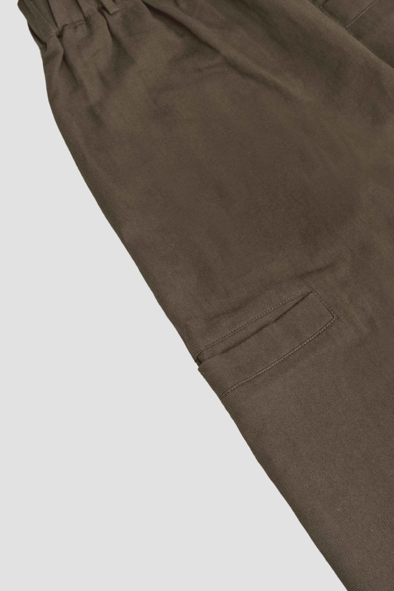 Gender Neutral Cocoon Trousers (Linen / Olive Brown)