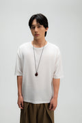 Gender Neutral Thin Boxy Tee (Textured White)