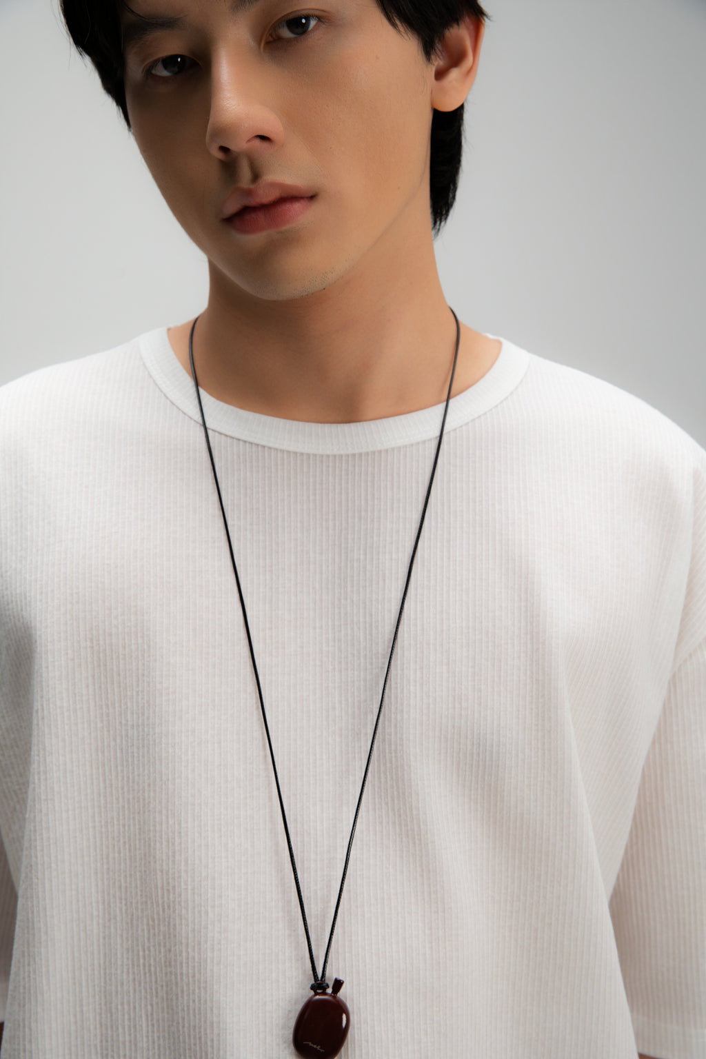 Gender Neutral Thin Boxy Tee (Textured White)