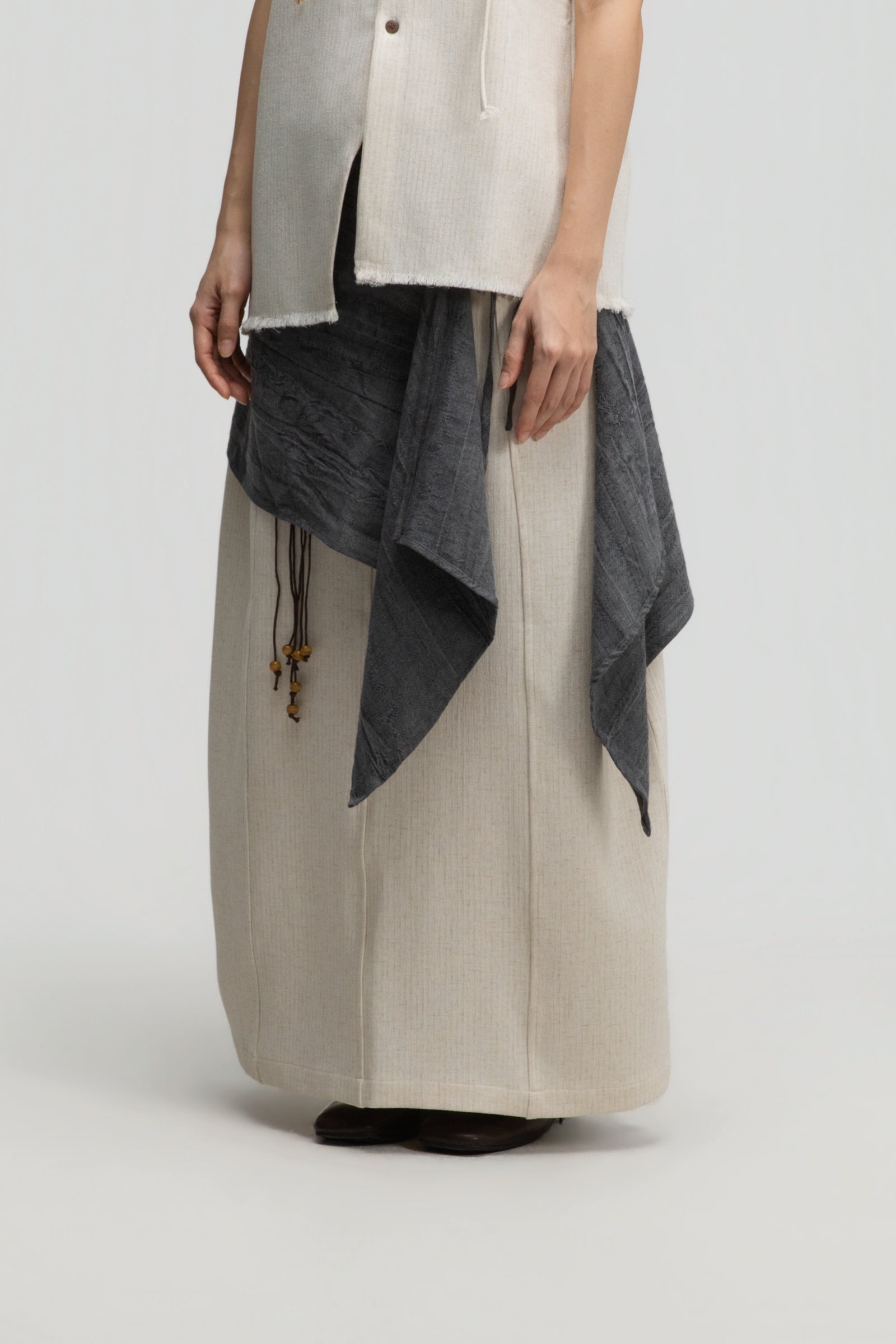 Short Pareo Drape (Tie Dye Grey)