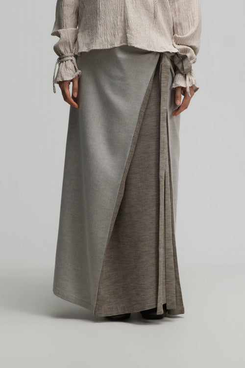 Dual Wear Wrap Skirt 2.0 (Dark Oat)