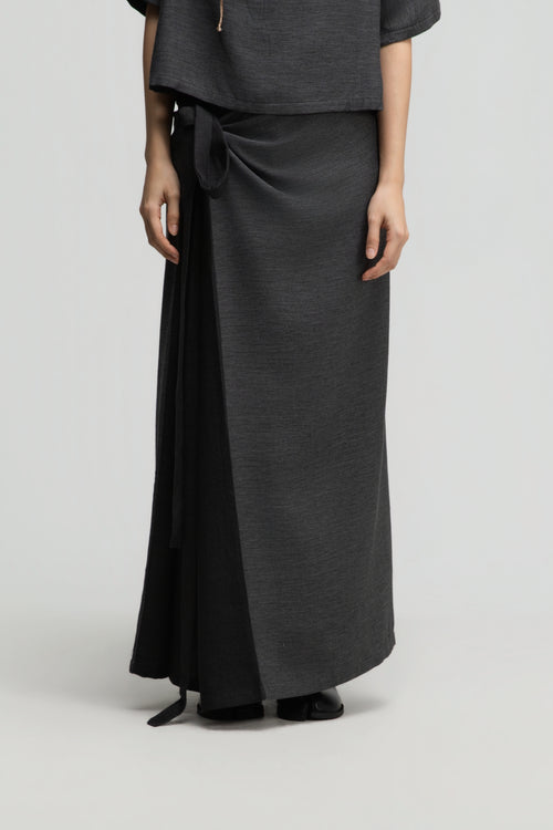 Dual Wear Wrap Skirt 2.0 (Midnight Grey)