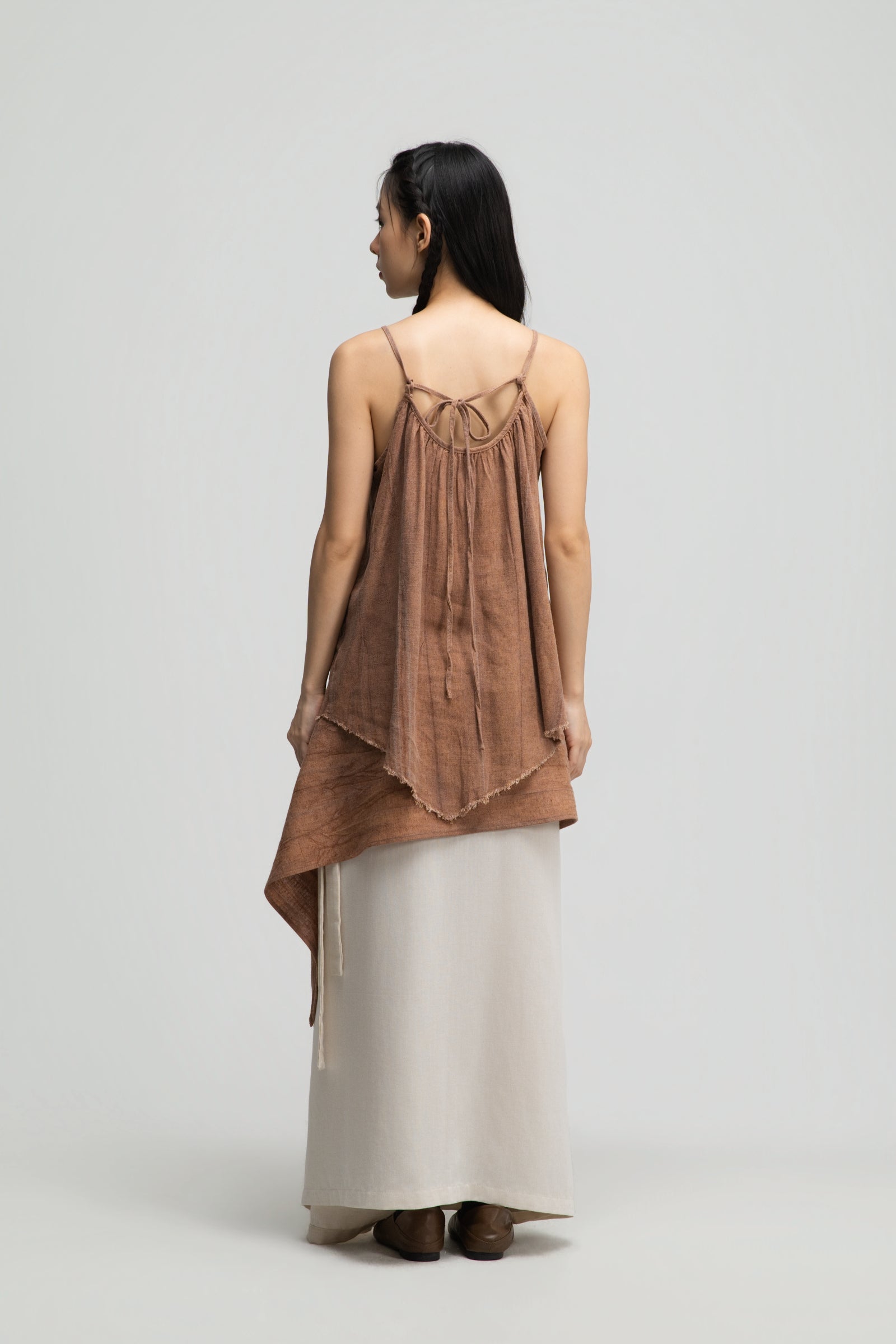Short Pareo Drape (Tie Dye Rust)