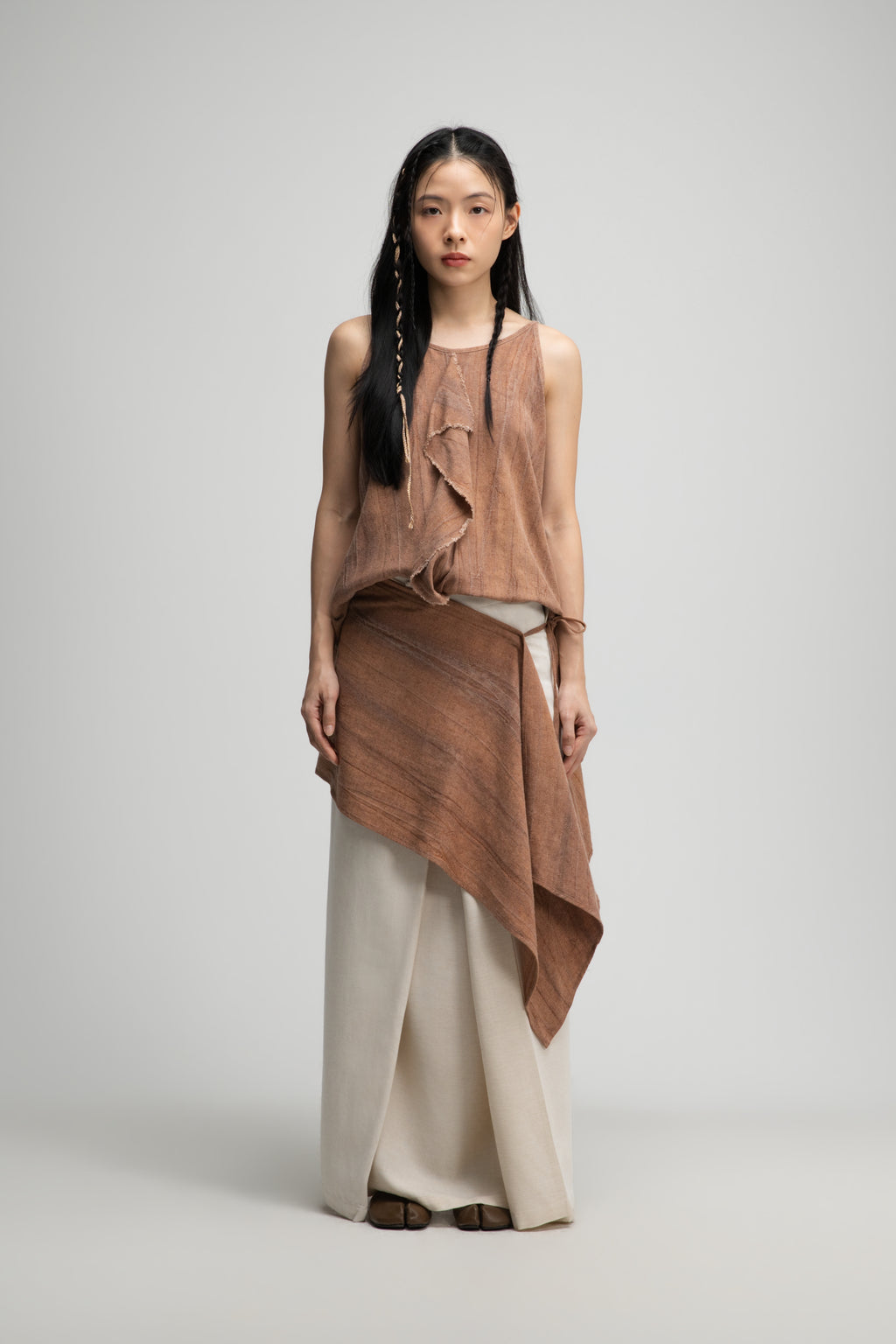Short Pareo Drape (Tie Dye Rust)