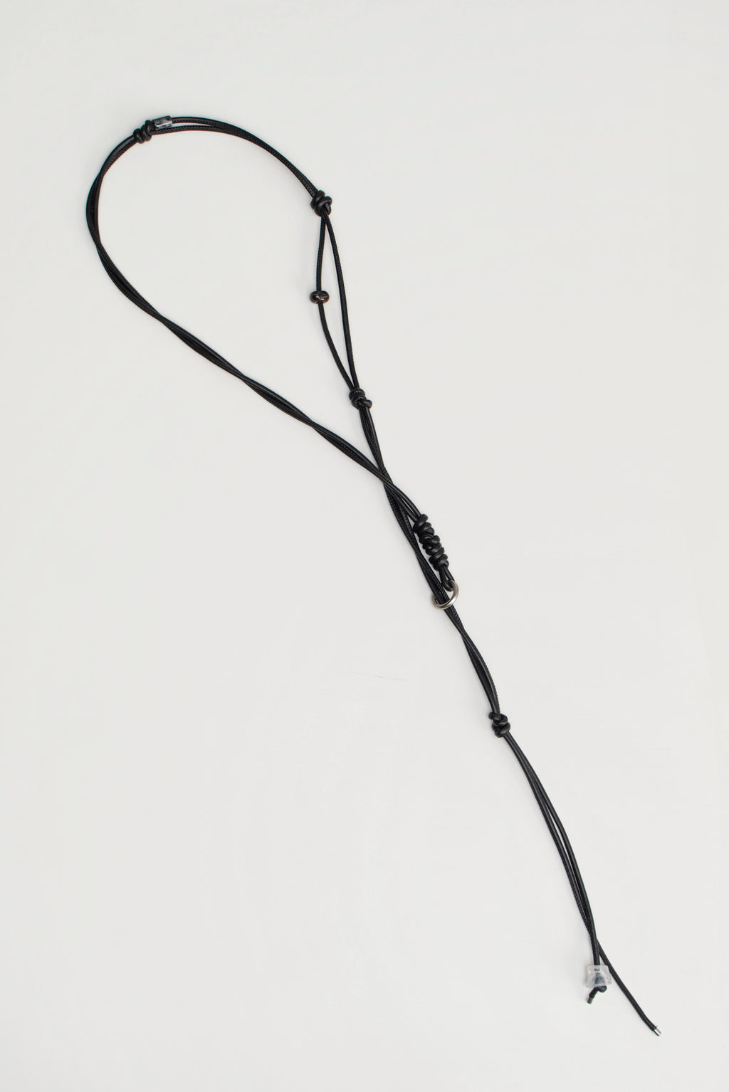 Twisted Leather Beaded Belt (Black)