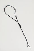 Twisted Leather Beaded Belt (Black)