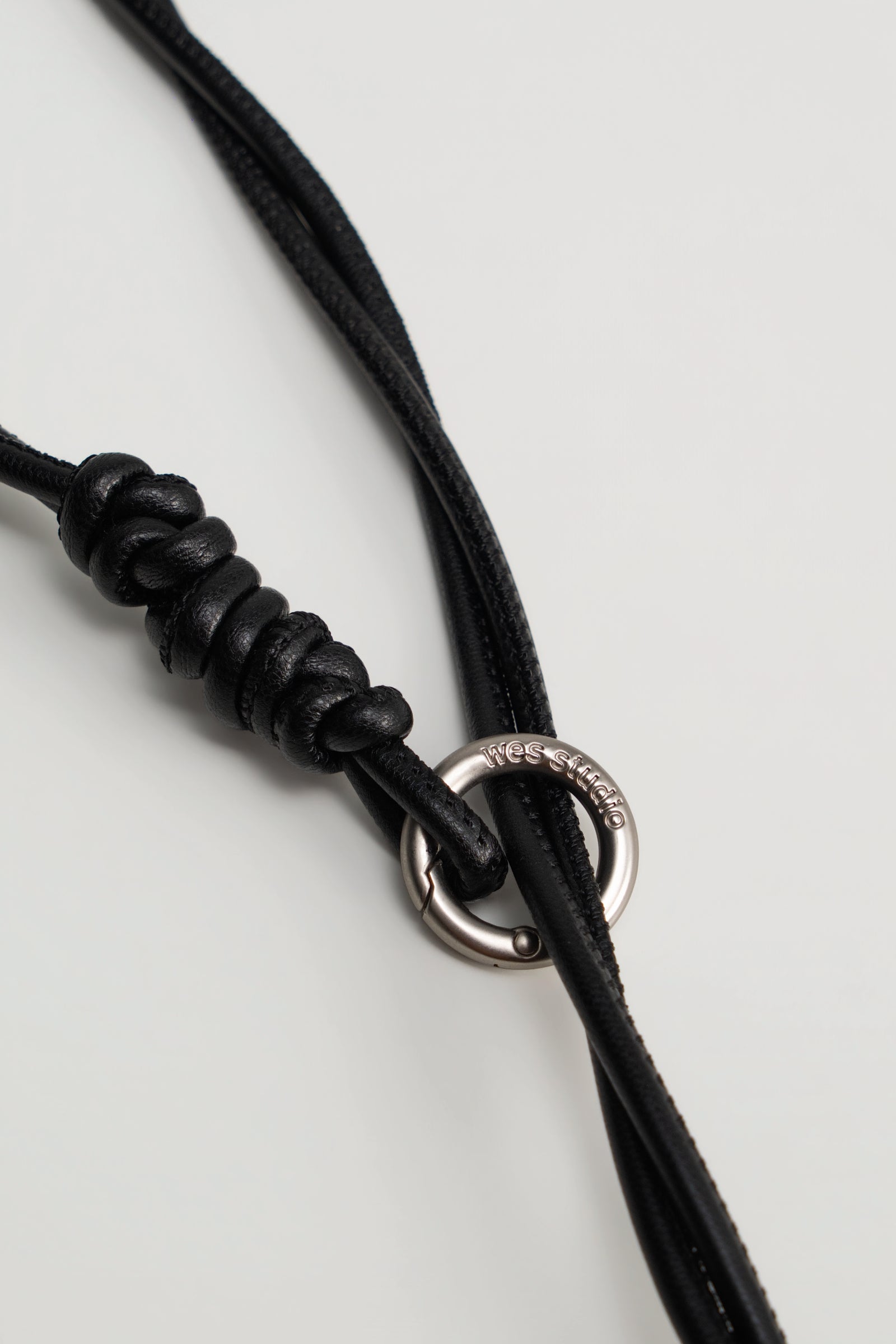 Twisted Leather Beaded Belt (Black)