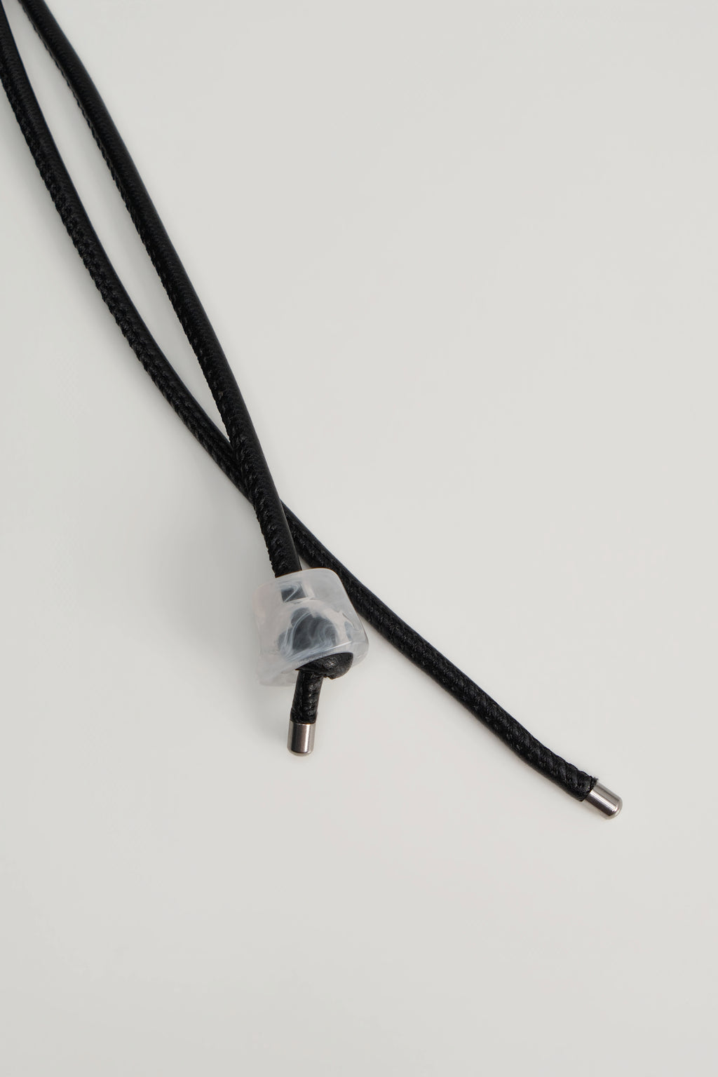 Twisted Leather Beaded Belt (Black)