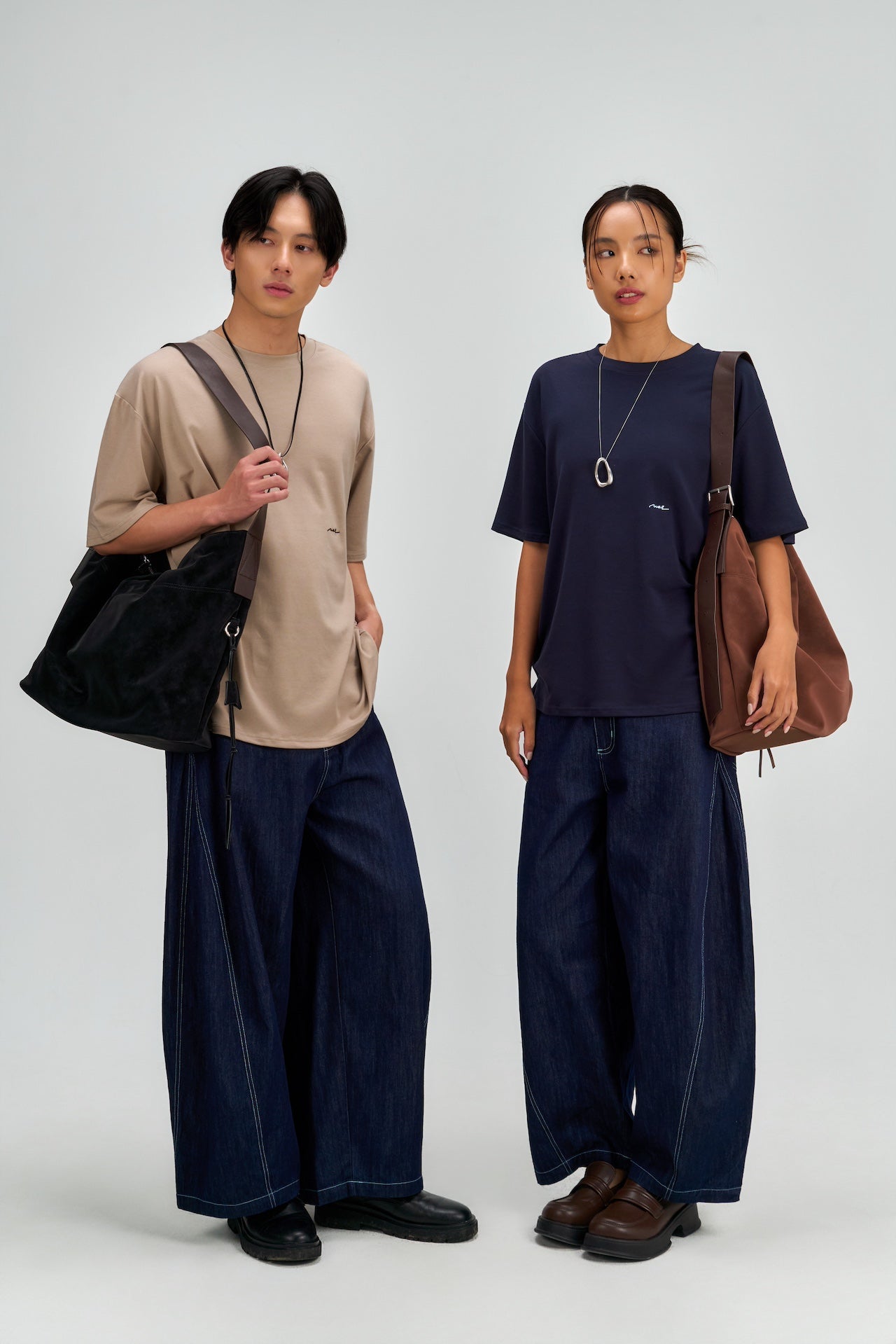 Large Soft Snow Leather Bag (Black)