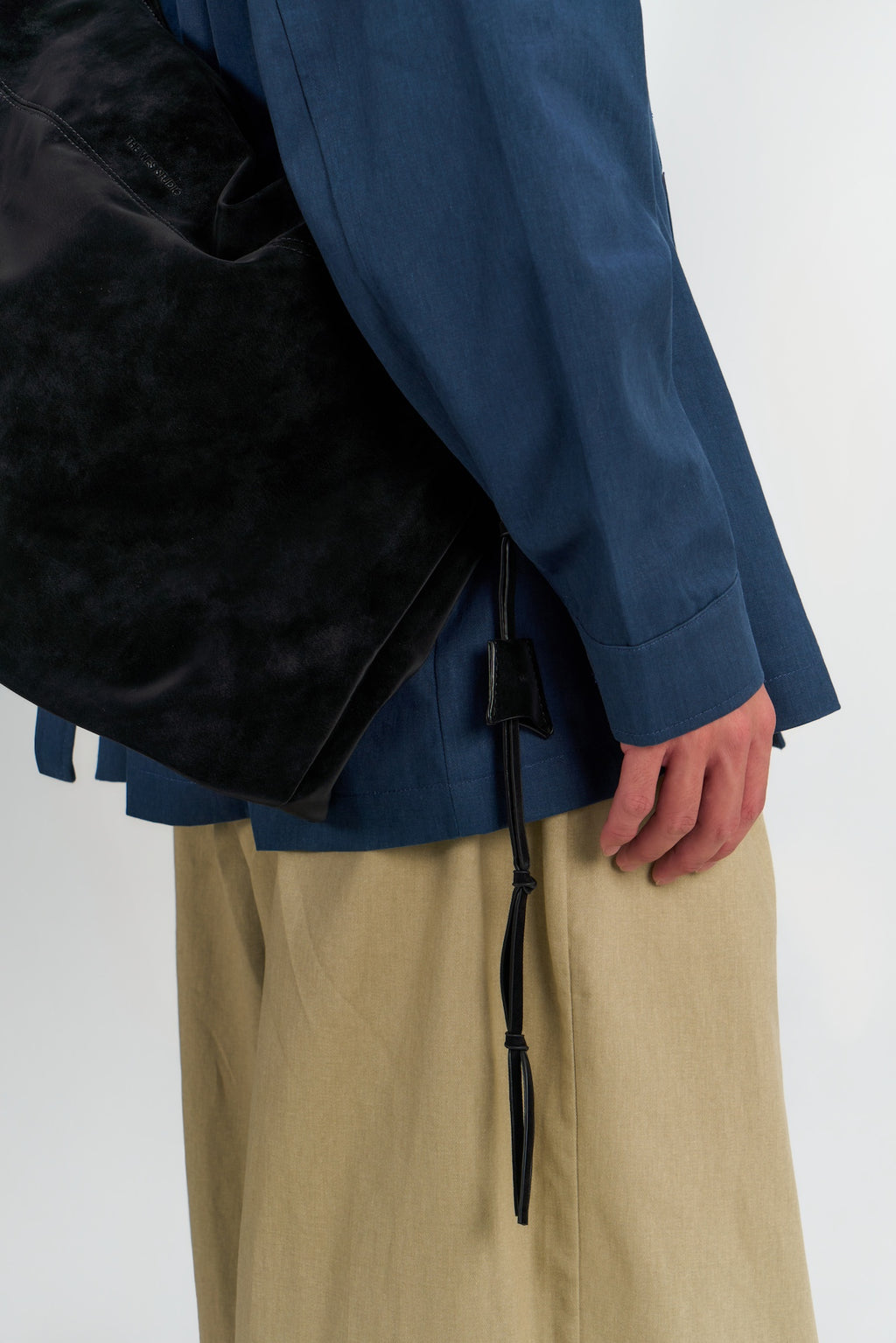 Large Soft Snow Leather Bag (Black)