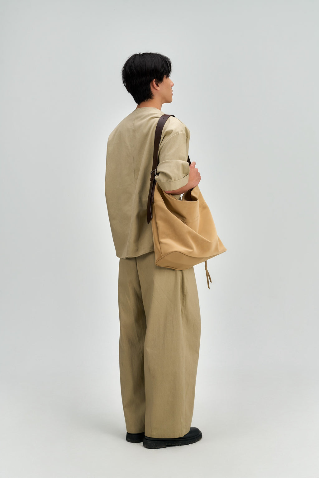 Large Soft Snow Leather Bag (Dune)