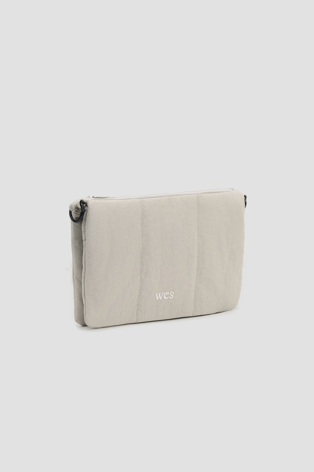 Small Nylon Cushion Pouch (Light Grey)