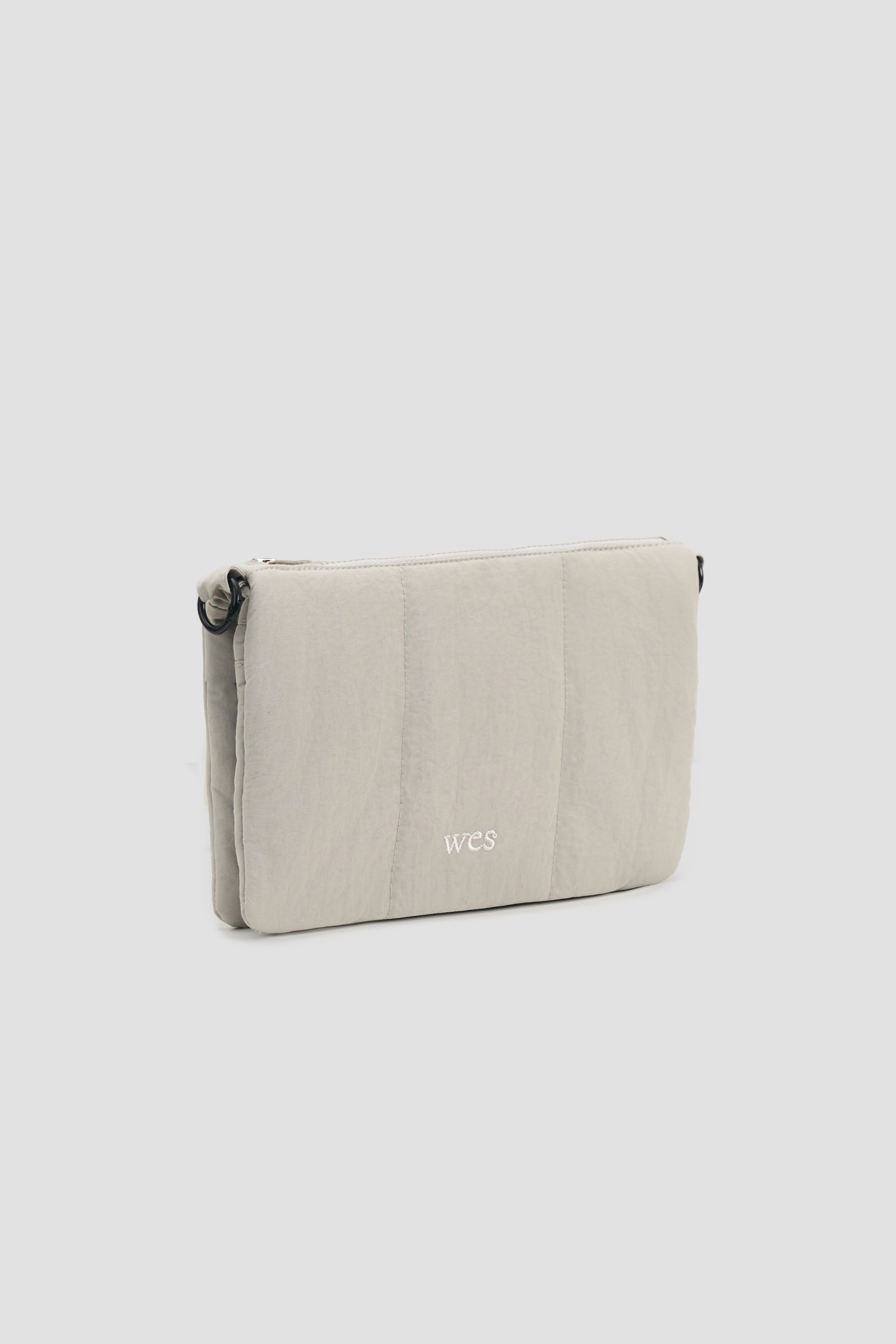 Small Nylon Cushion Pouch (Light Grey)